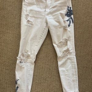 Jeans with the dopest floral pattern